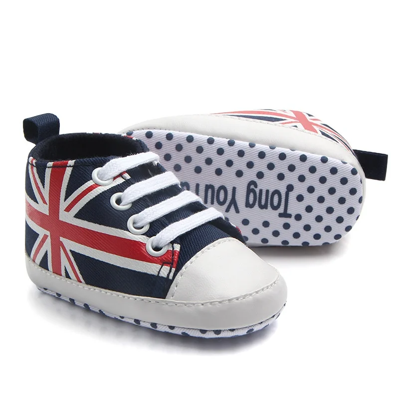 2018 малыш Веревка на подошве обувь Горячий Юнион Джек шаблон детская мода весна и