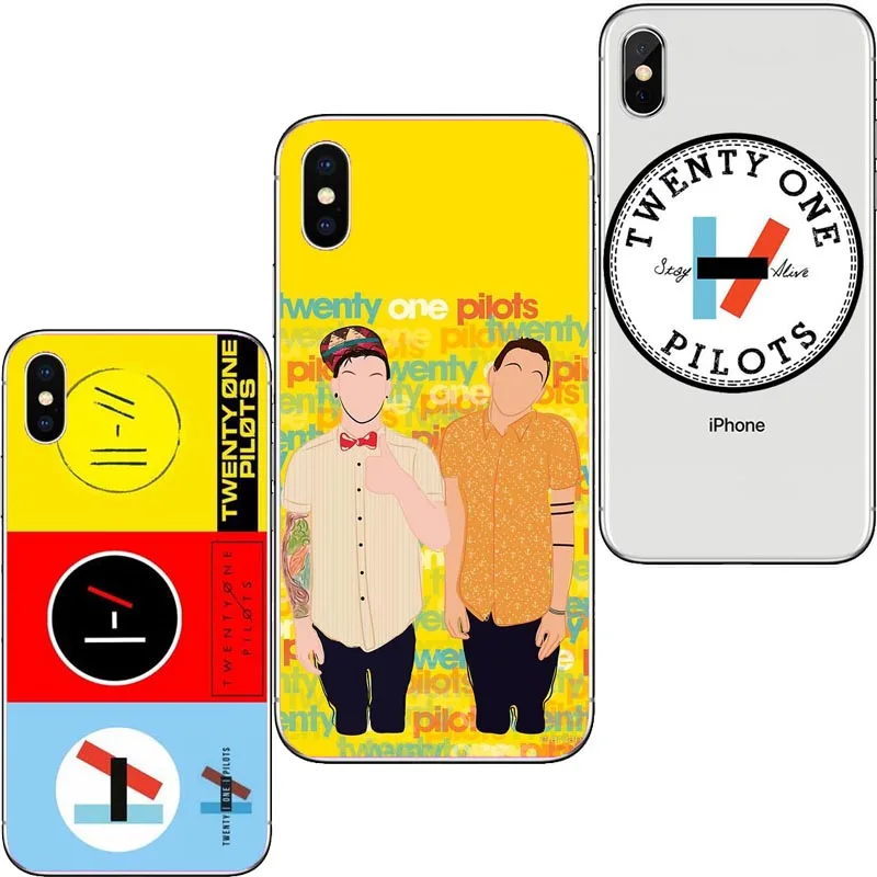 Мягкий чехол для телефона Rock band Twenty One Pilots из ТПУ iPhone8 8Plus 7 7Plus 6s Plus XS XR 5S SE