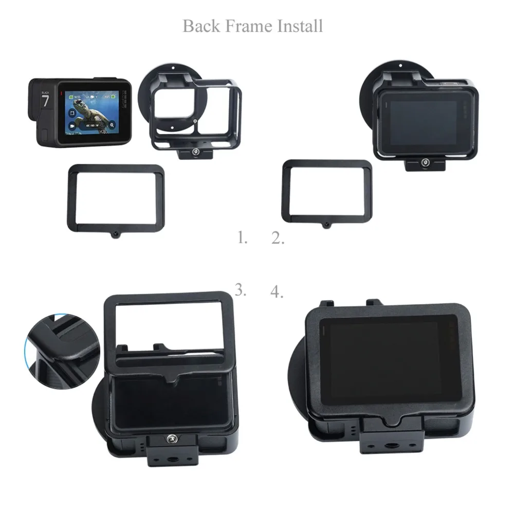 Protective Case For Gopro Hero7 Aluminum Housing Shell Cage Frame for Hero 7 Black Action Camera Accessories+ 52mm UV Lens | Электроника