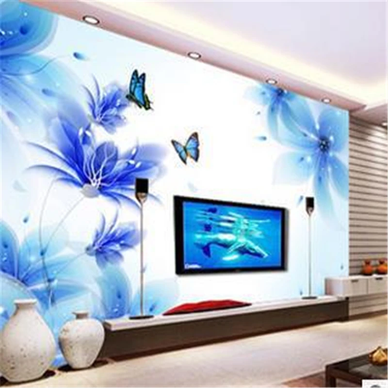 beibehang 3d stereoscopic Fantasy wallpaper personalized TV backdrop bedroom mural of the most seamless visual sense art mural