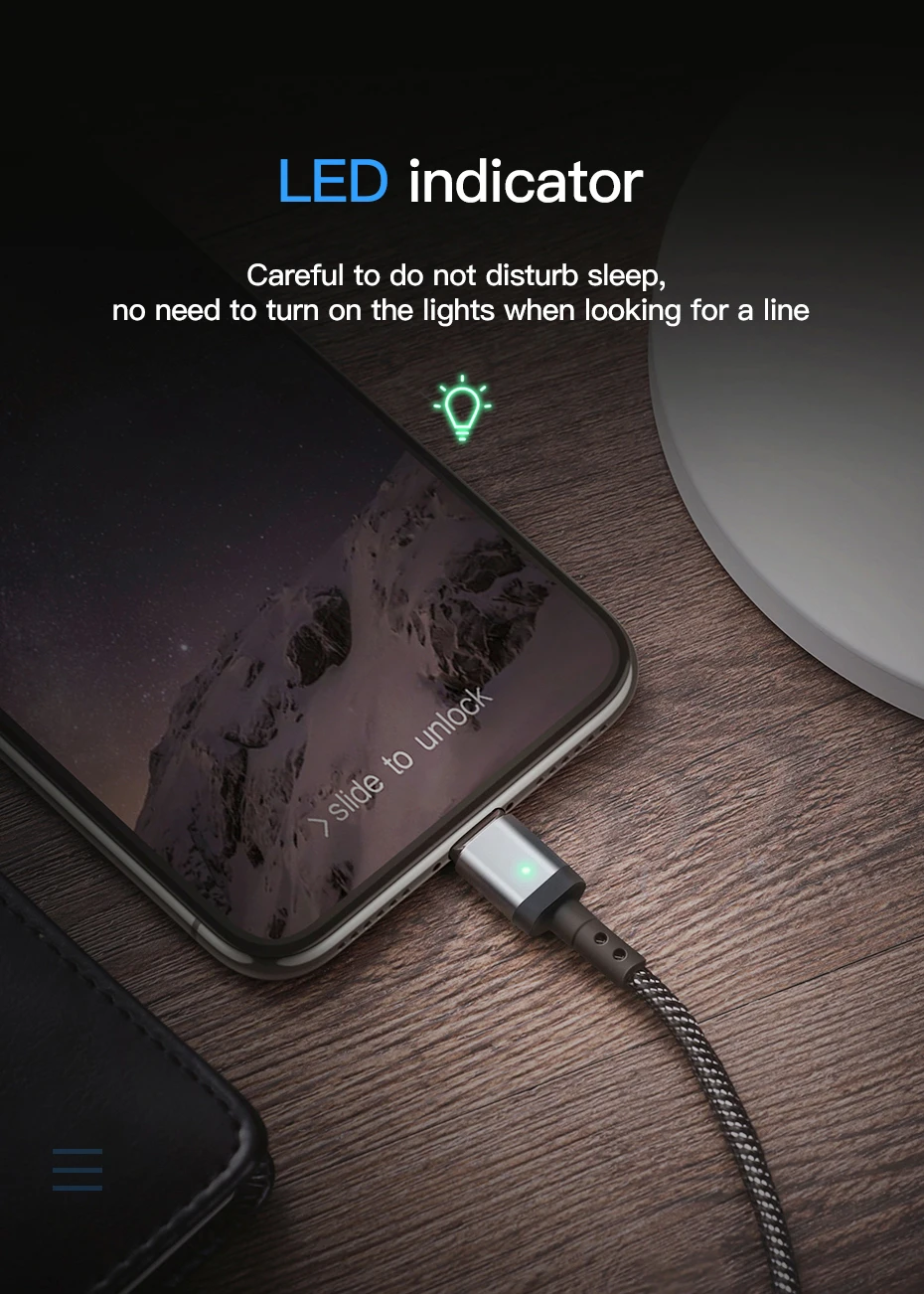 Магнитный кабель для iphone осветительного магнитная зарядка кабеля Micro USB C кабель Тип C Быстрая Зарядка адаптер Micro usb type-C магнитное зарядное устройство