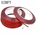 SZBFT 2 шт. 2-5 мм x 10 м пыленепроницаемая толщина 0,5 мм черная двухсторонняя клейкая губчатая лента прокладка для ремонта мобильных телефонов