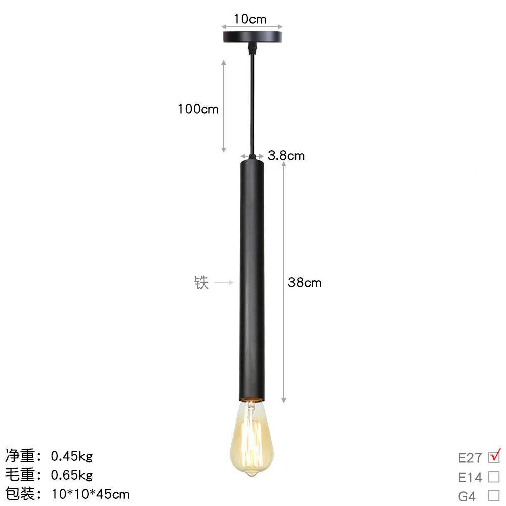 D4cm L38cm постмодерн магазин гостиной Droplight веревка декоративные цветные прямые