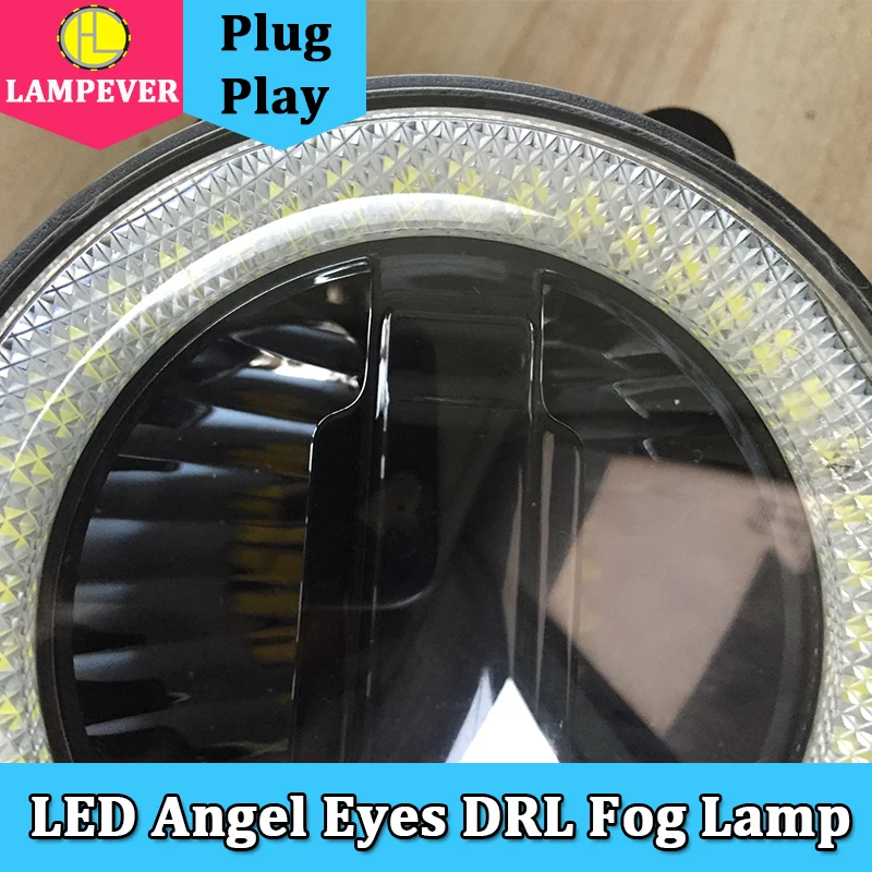 Авто светодиодный Ангельские глазки дневного светильник автомобиля проектор