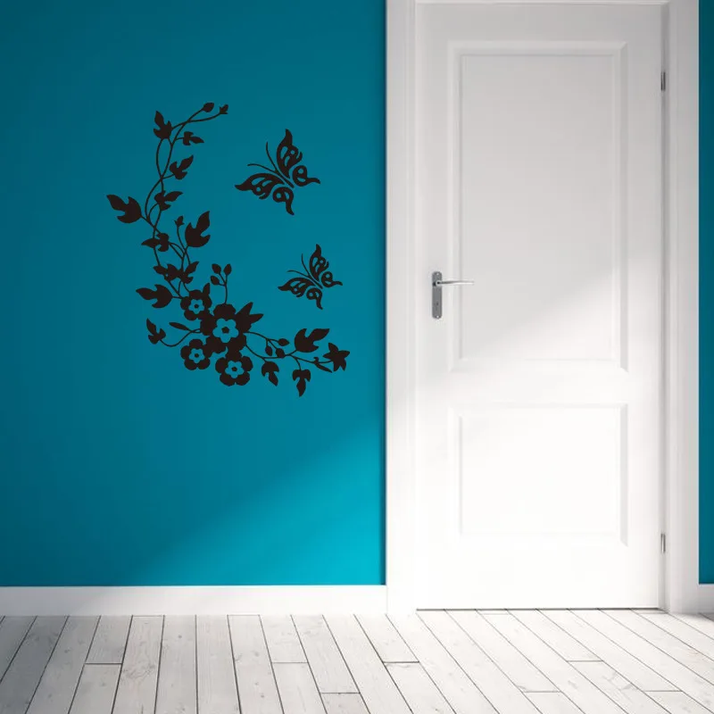 Популярные настенные стикеры в виде цветов лозы бабочки ванной комнаты домашнее