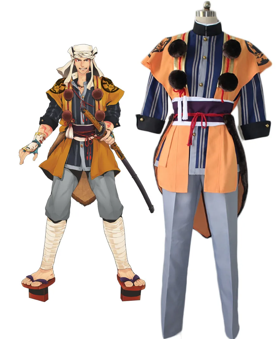 Костюм для косплея Yamabushi Kunihiro Touken Ranbu повседневная одежда костюм на заказ|Игровые