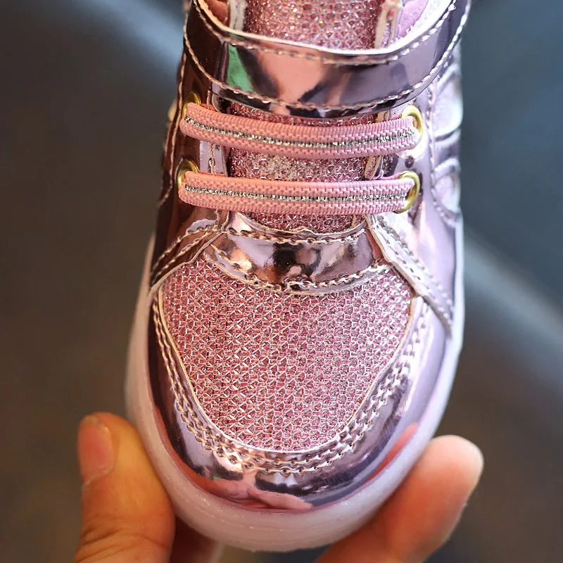 Children Shoes With Light 2018 Fashion Glowing Sneakers Boys Little Girls Wings Canvas Flats Spring Kids Up |