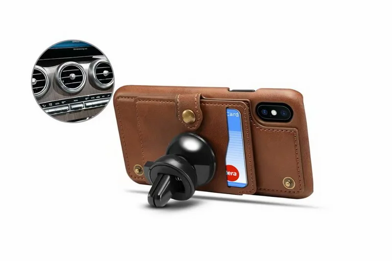 Модный кожаный чехол-кошелек на молнии для iphone X XS 8 7 6 6S Plus 2 в 1 съемный