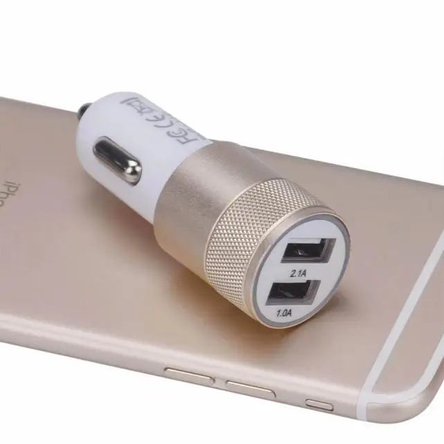 2.1A/1.0A мини двойной 2 порт 12В USB Авто в автомобиле зарядное устройство адаптер
