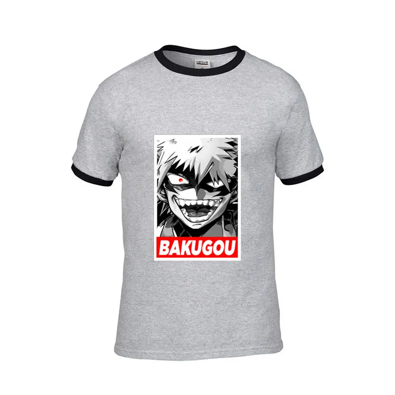 Новинка 2019 года футболка Boku No Hero Academy Мужская с аниме Мой герой Bakugou katsuki Забавные