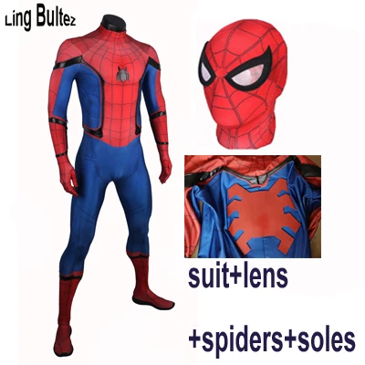suit eye soles 3d sp Линь бултез, высокое качество, Человек-паук, домашний костюм,, том Холланд, костюм Человека-паука,, домашний костюм Человека-паука - Цвет: suit eye soles 3d sp