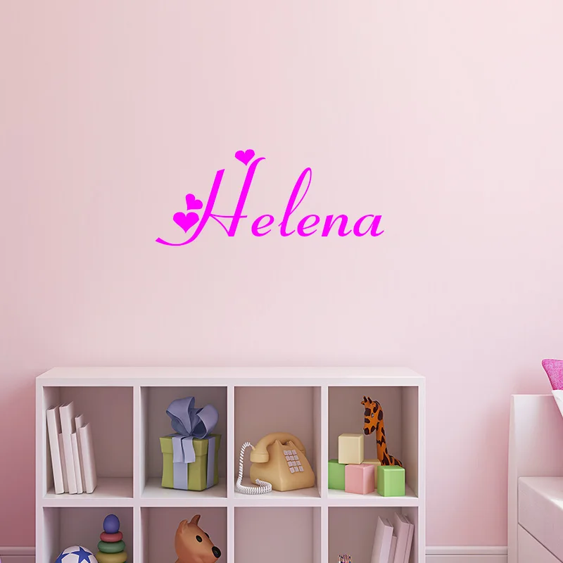 Персонализированные наклейки на стену с надписью Love Word DIY Art Name для детской