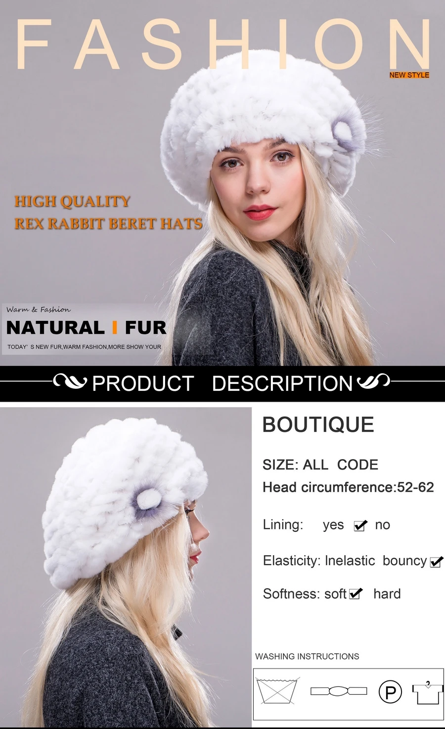 FXFURS горячая Распродажа Дамская мода вязаная Настоящая Натуральная шапка из меха кролика Рекс натуральная женская зимняя меховая шапка высокого качества берет