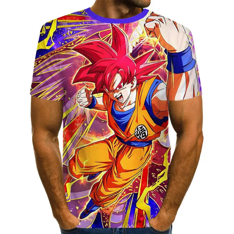 NT-212 Dragon Ball Z Ultra Instinct God Son Goku Super Saiyan Men Tshirt 3D Printed Summer O-Neck Daily Casual Funny T shirt Plus Size - Color: NT-212