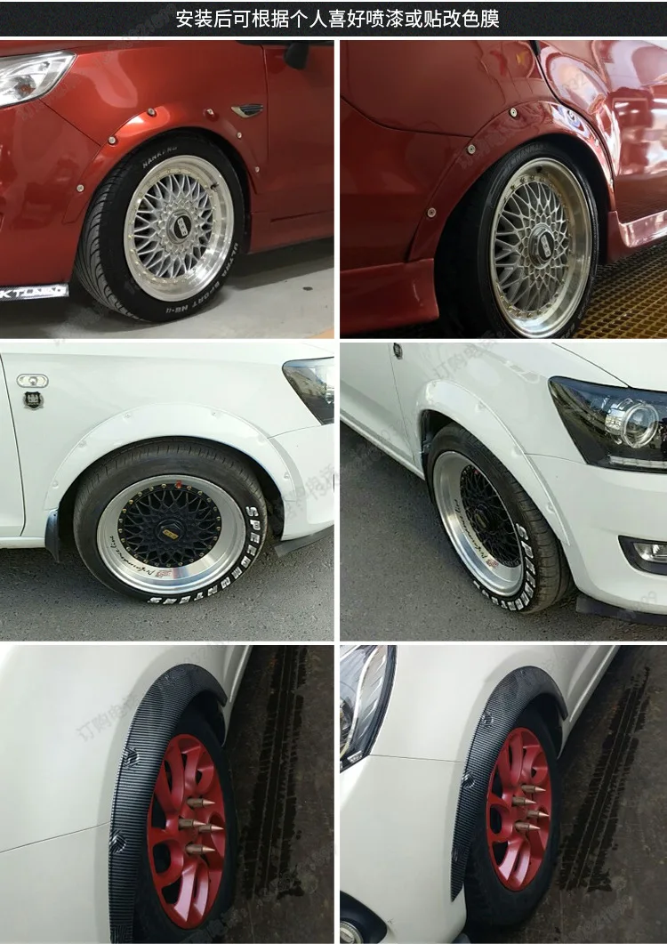 4 шт. черный широкий размер l Fender Flares внешний Автомобиль установка гибкий прочный полиуретан Авто кузов комплект Автомобильный аксессуар 90 мм