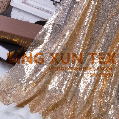 champagne 18 см ширина обе стороны Sequin Chair Band Банкетный чехол для свадебного стула створки украшение события - Цвет: champagne