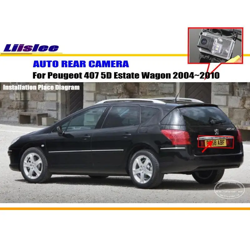 Автомобильная фотокамера заднего вида для Peugeot 407 5D парковочная камера 2004 2005 2006 2007