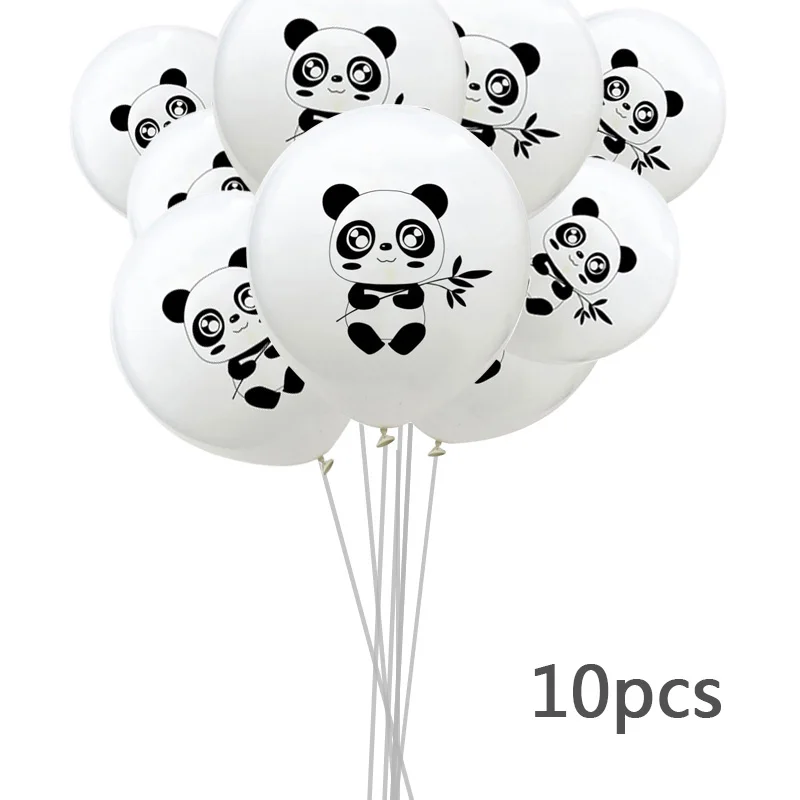 Cartoon panda Flag and Balloons Happy Birthday Cake Banner One year old Wedding Christmas for baby shower | Дом и сад