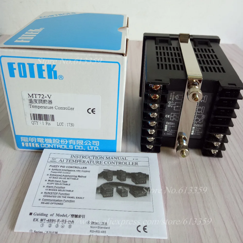 MT72-V SSR выход FOTEK PID + пушистый регулятор температуры 100% Новый оригинальный 72*72*80 |