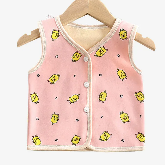 

2019 Spring Girls Vests Children's Cotton Winter Warm Vest Baby Girls Waistcoat Girls Print Vest Outerwear Boys Girls Vest