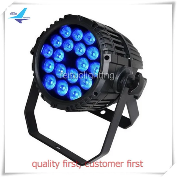 2 шт./лот Высокая мощность водонепроницаемый сценический par led 18x18 Вт RGBAW УФ 6в1 светодиодный par свет ip 65 наружного использования