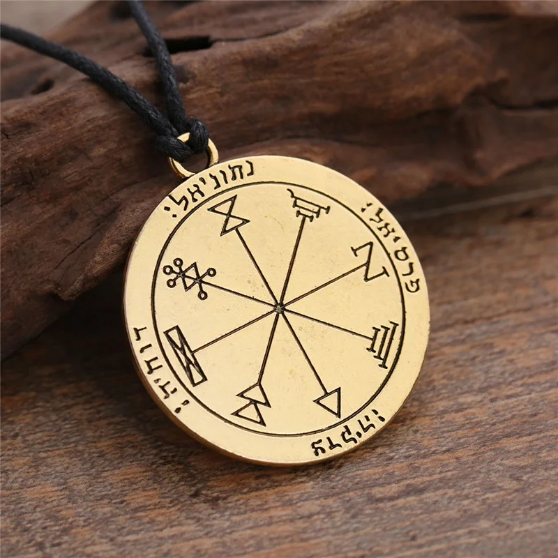 Женское и мужское ожерелье талисман Вторая Pentacle of Jupiter Runes|Ожерелья с подвеской| |