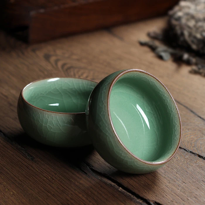 1 шт. пятицветные китайские чайные чашки Longquan Celadon чашка для чая 45 мл кофе|tea bowl|china