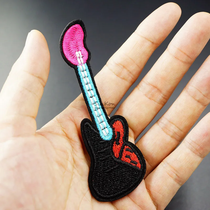 Гитара 3 2x9 5 см Сделай Сам Железный значок нашивка вышитая аппликация швейная