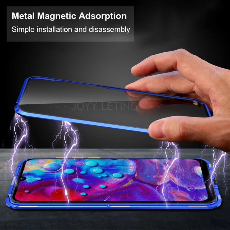 Полный защитный Магнитный чехол для Xiaomi mi cc9 Xiao металлический бампер переднее +