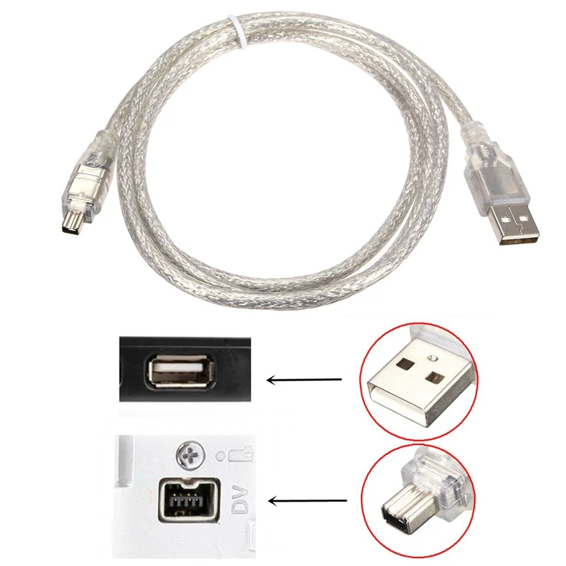 10 штук в наборе USB мужчина к Firewire IEEE 1394 4 контактный iLink шнур адаптера firewire 1394mm Tablet