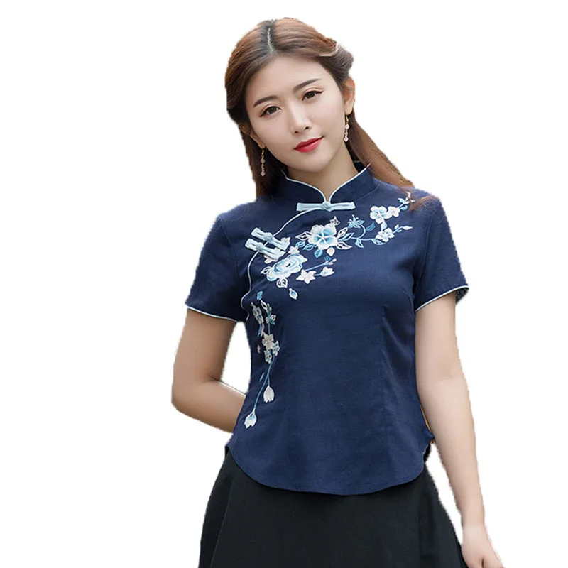 Винтажная Элегантная футболка женская топ Blusas Feminina с вышивкой Harajuku летняя одежда