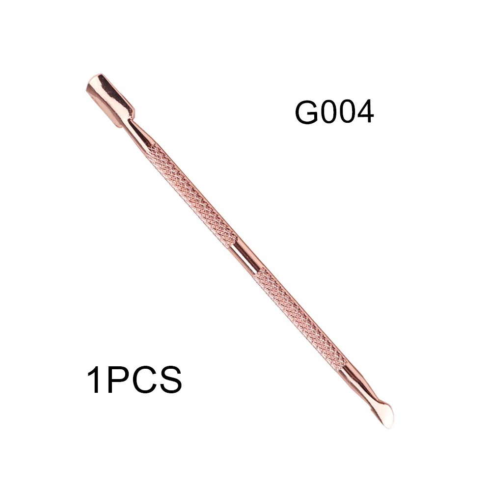 G004 1/3pcs Cuticle Pusher Stainless Steel Cuticle Remover Nail File Pedicure Manicure Tools Nail Pusher For Manicure Nail Art Mill - Цвет: G004