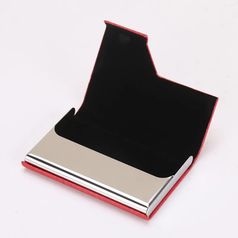 QOONG RFID блокирующий кошелек Бизнес ID кредитный держатель для карт для женщин и мужчин модный бренд металлический корпус для карт из искусственной кожи Porte Carte