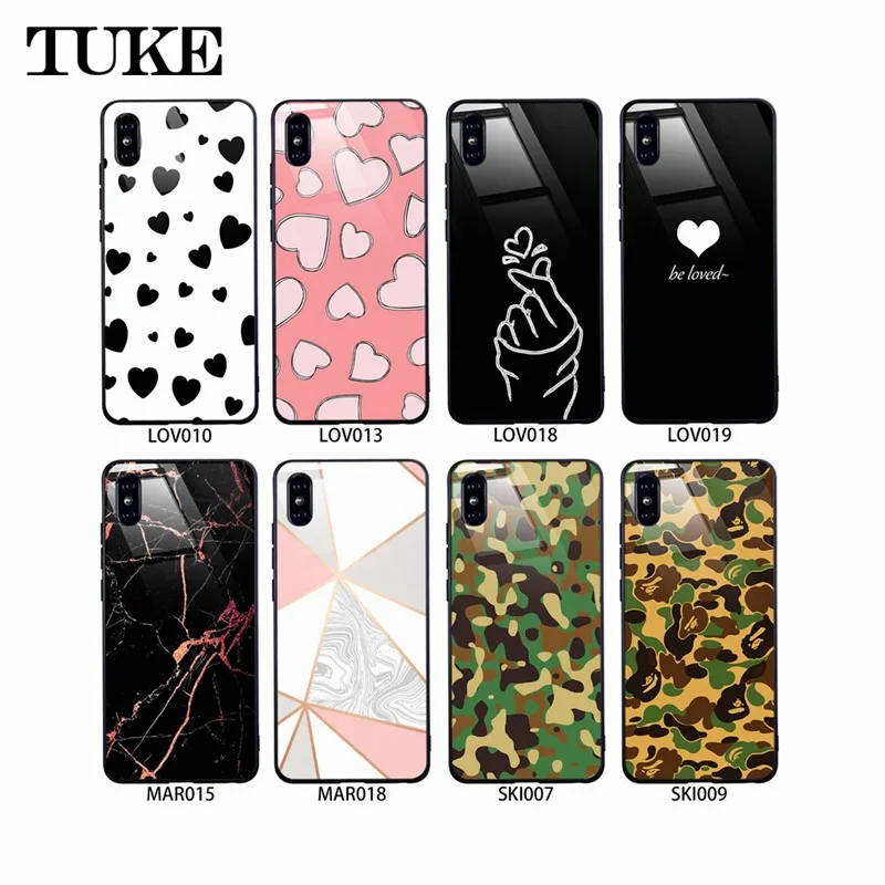 Tempered Glass Cover For Xiaomi Redmi Note 7 Pro 5 Colorful Phone Case Mi 9 Play MAX 3 Mix 2S 2 TPU Bumper PC Coque | Мобильные