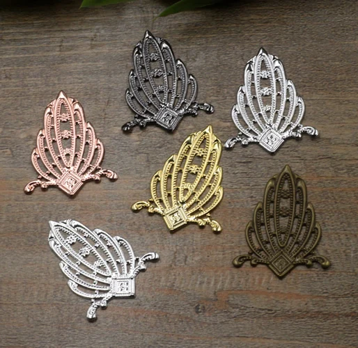 

22*35mm Alloy Flower pedal Charms/Pendant Copper with Antique Bronze/Silver/Black/Gold Colors,DIY Hairpin Accessories