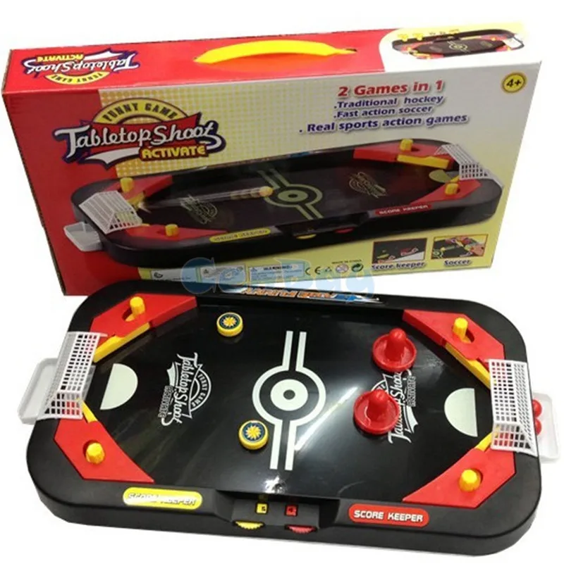 Настольная битва 2 в 1 футбольный и хоккейный Настольный мяч мини футбольная