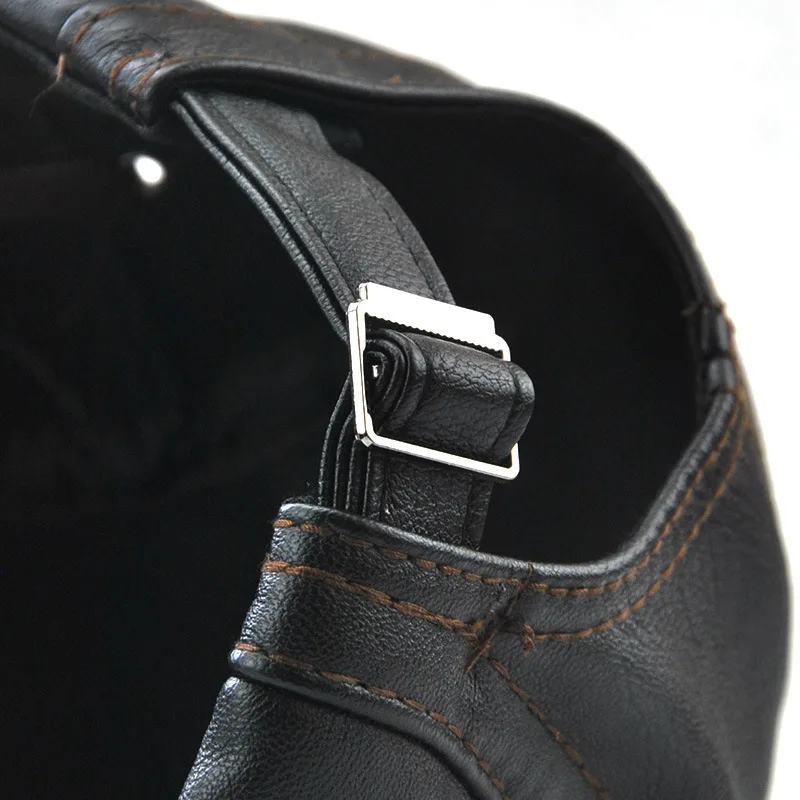 Мужской берет из ПУ кожи с козырьком оригинальный дизайн для зимы 2019 | Аксессуары