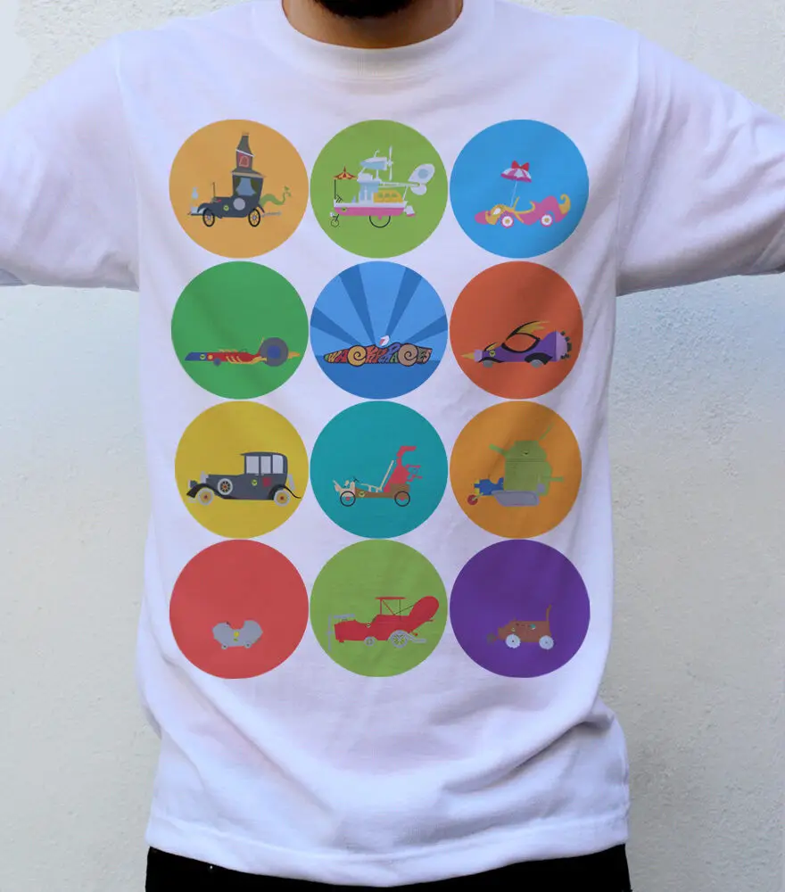 The Great Race T shirt Artwork Wacky Races | Мужская одежда
