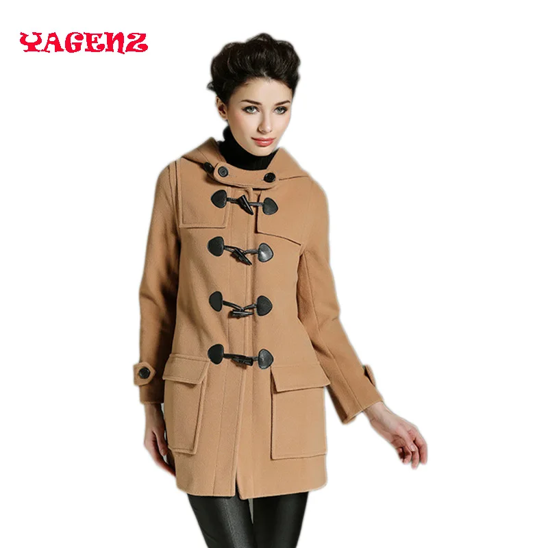 Куртка женская шерстяная с отложным воротником зимняя ветрозащитная теплая