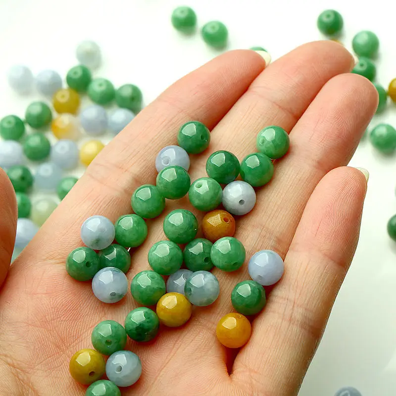 

20 pcs Multi-Tone Chinese 100% A Grade Natural Jade Rich Loose Beads