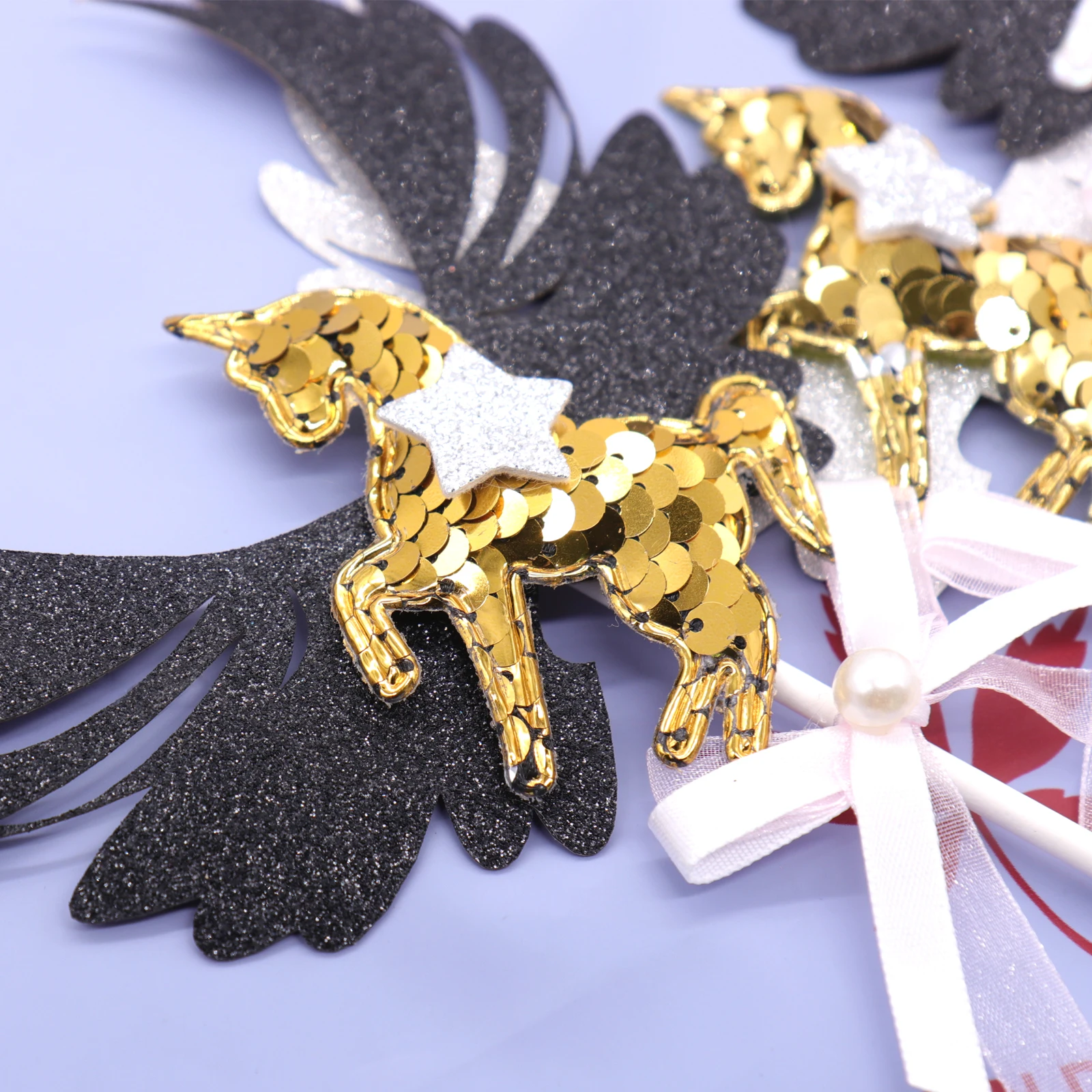 1 шт. Крылья Ангела единорога Блестящий кекс сделай сам торт Topper Baby Shower День