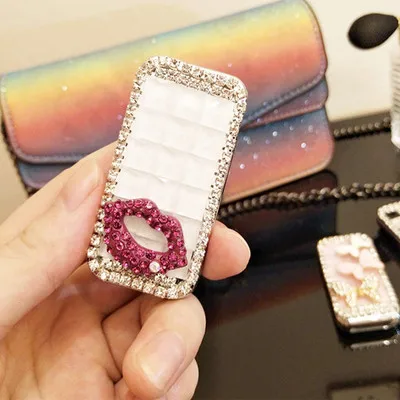 Lips Красочные usb зарядка прикуриватель горный хрусталь дамы на заказ бездымного ветрозащитный электронный ультра-тонкий небольшой легко носить подарок - Цвет: Lips