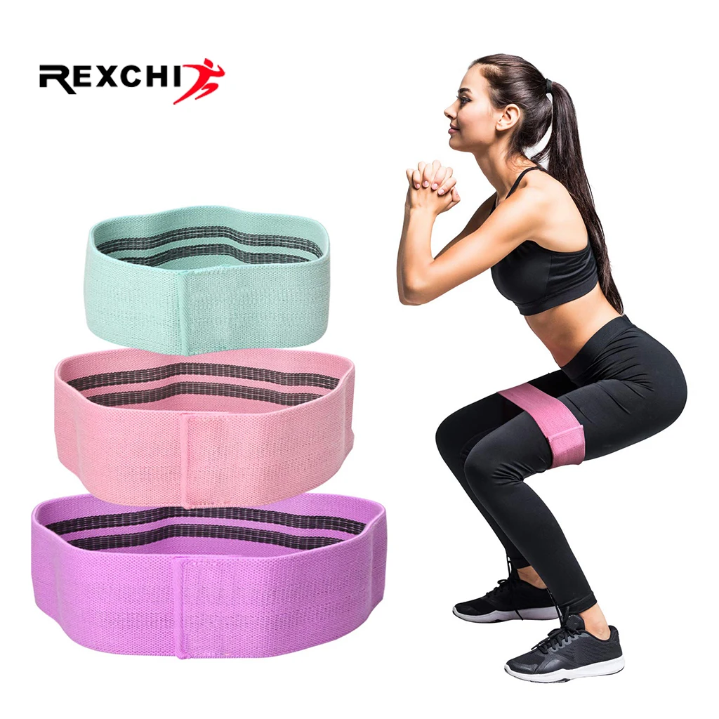 REXCHI Йога растягивающиеся Эспандеры для ног и ягодиц Нескользящие эластичные фитнес-ленты бодибилдинг тренажеры оборудование для тренировки