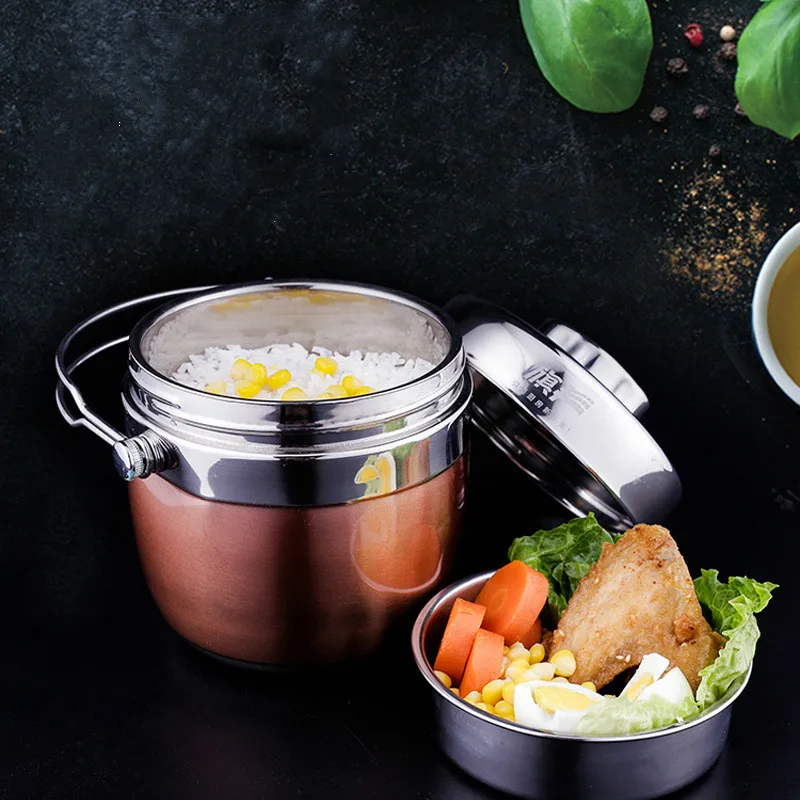 Ланч бокс из нержавеющей стали 2 слоя Bento box пищевой контейнер кухонный столовый
