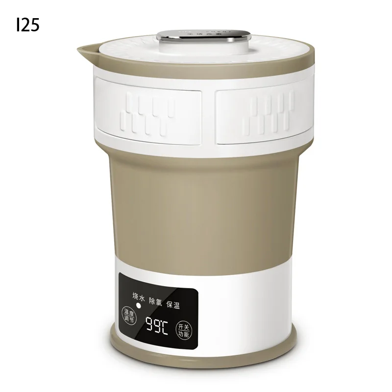 I25 with cup plug Kbxstart электрический умный чайник для воды с контролем температуры складной дорожный чайник складной Chaleira с чашкой 110 В 220 В - Цвет: I25 with cup plug