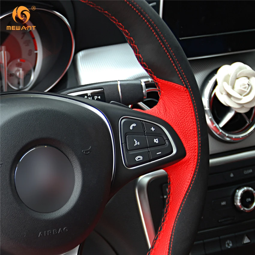 MEWANT красная черная кожа замша фотоаксессуары для Mercedes Benz C180 C200 C260 C300 B200