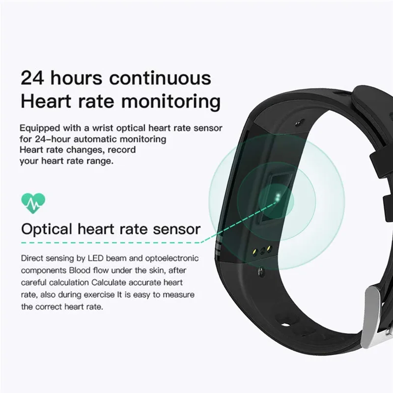 0.96'' Color Screen Sports Smart Band 24H Heart Rate Monitor Fitness Tracker Bracelet Wterproof Wristband Men Watches for xiaomi |