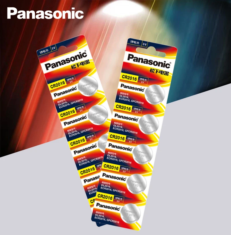 Panasonic наивысшего качества литиевая батарея 5 шт./лот 3V cr2016 таблеточного типа часы