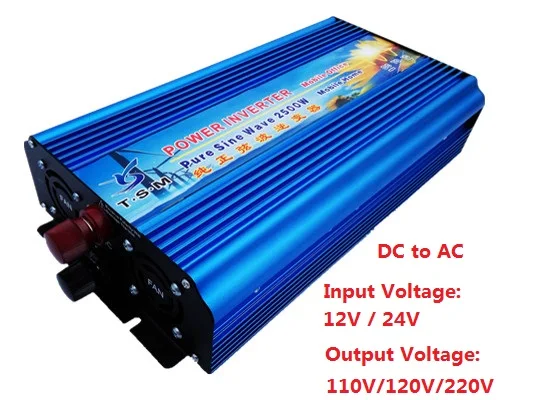 Inversor De Corriente Onda Pura синусоидальный DC24V к AC110v 60 Гц 2500 Вт | Обустройство дома