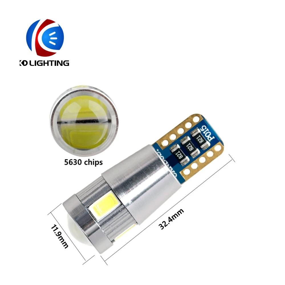 KD 2 шт./лот 5630 5730 T10 w5w Автомобильные canbus 6smd светодиодные лампы на танкетке
